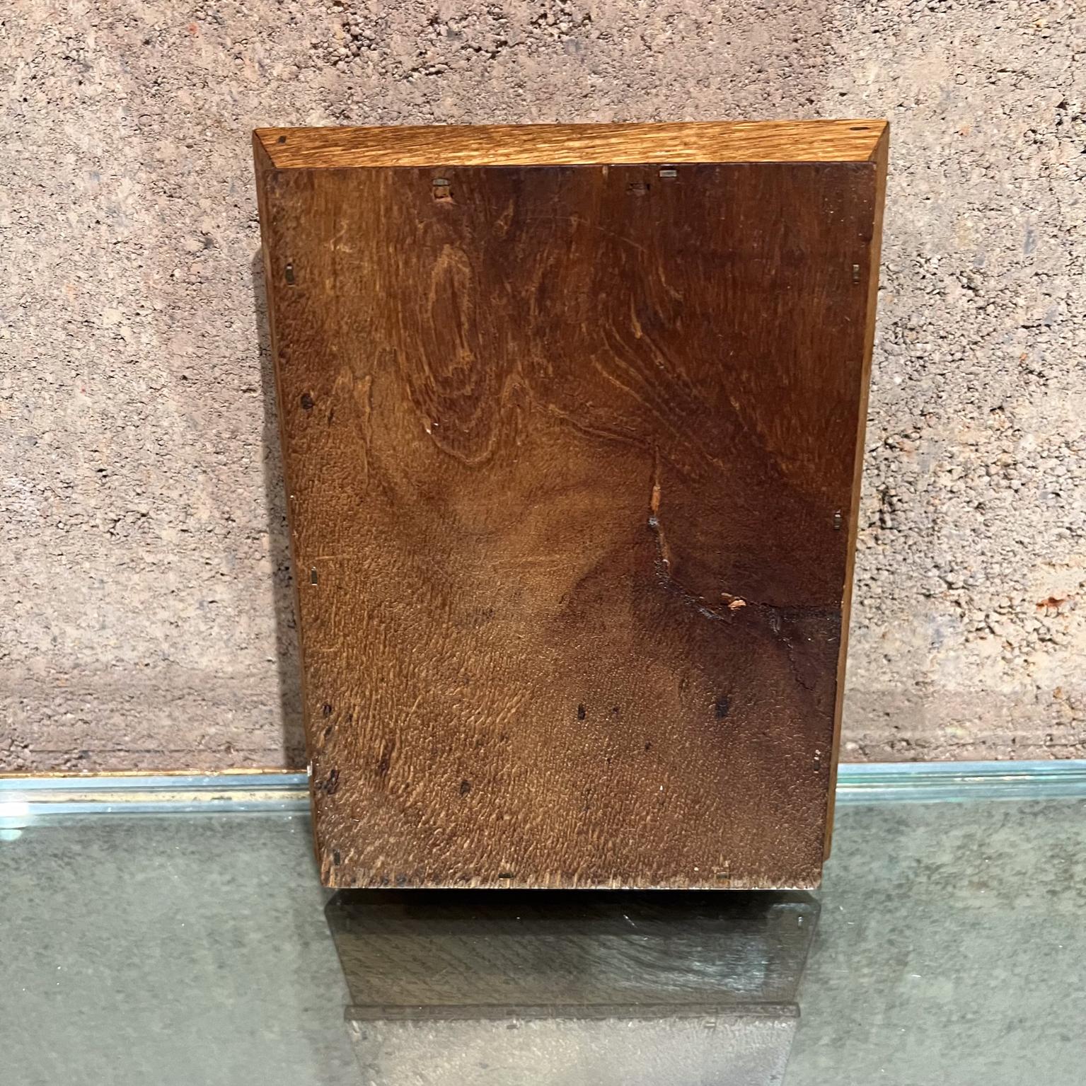 1970s Caja Abierta Centro de Mesa Bandeja Plato de Madera de Roble en venta 5