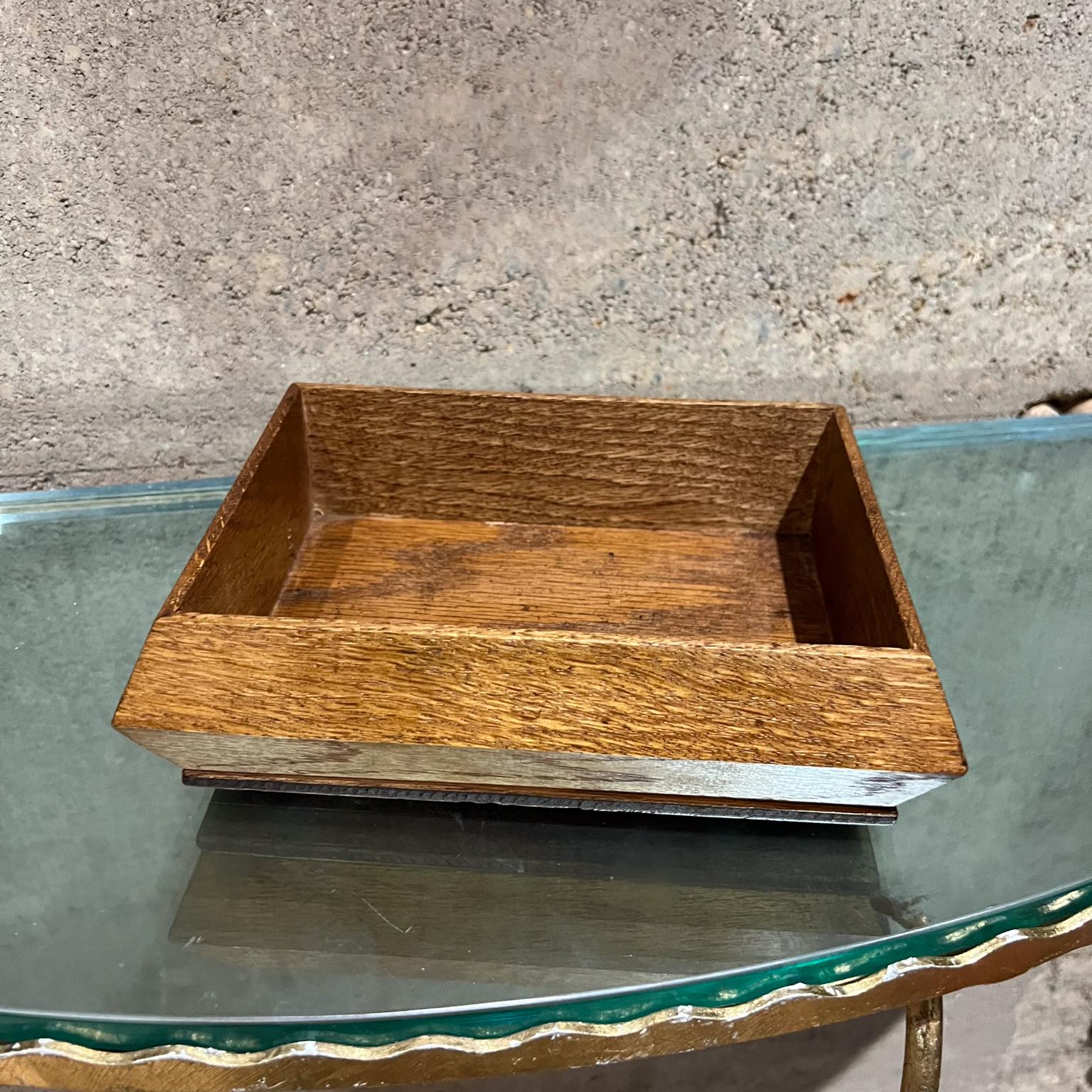 1970er Jahre Open Box Tafelaufsatz Tablett Oak Wood Dish (20. Jahrhundert) im Angebot