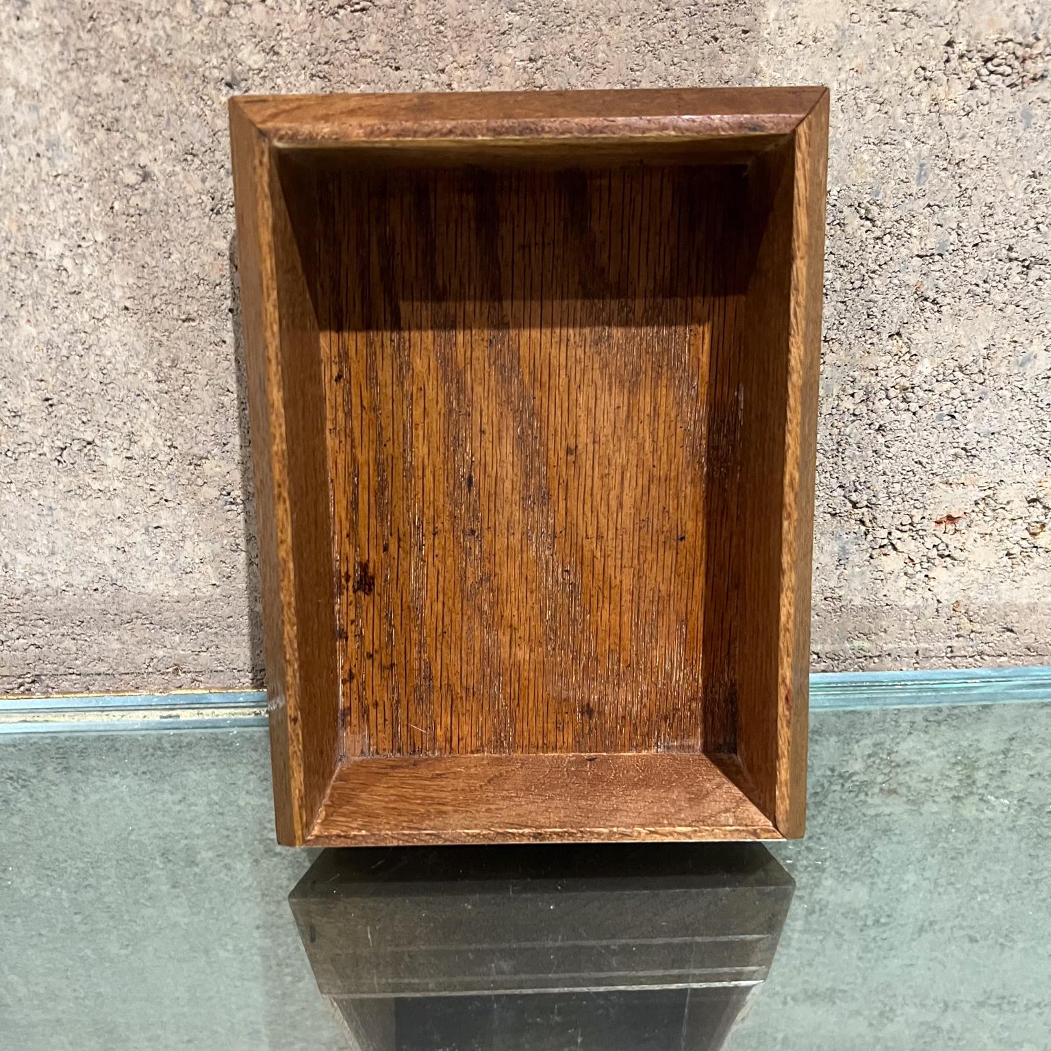 1970er Jahre Open Box Tafelaufsatz Tablett Oak Wood Dish im Angebot 2