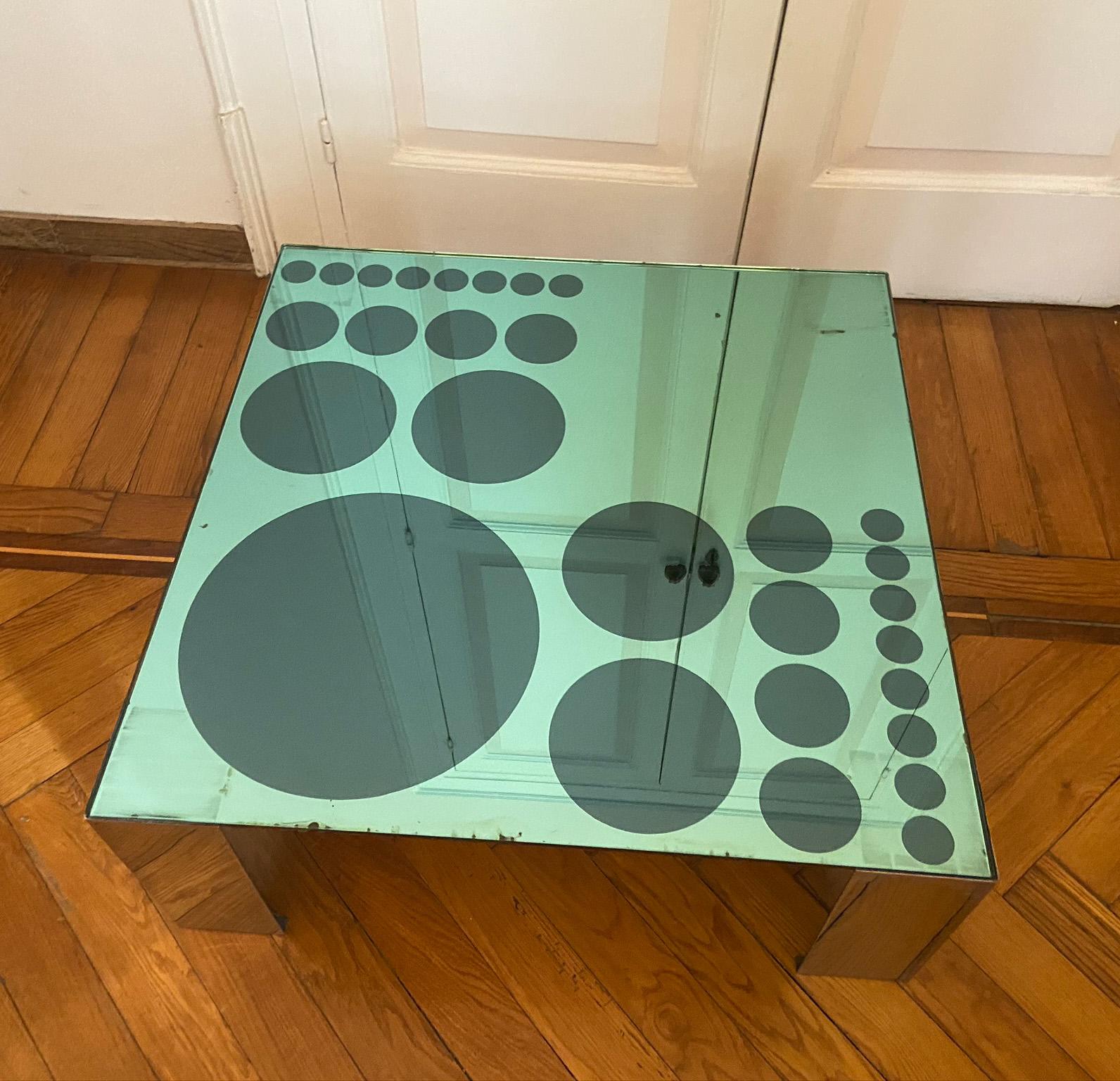Late 20th Century 1970s Optical Coffe Table
