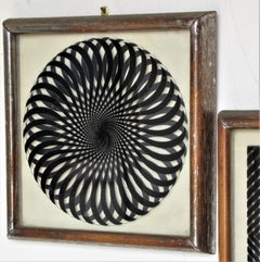 1970s Optical Illusion Art Serigraphs in the Style of Victor Vasarely