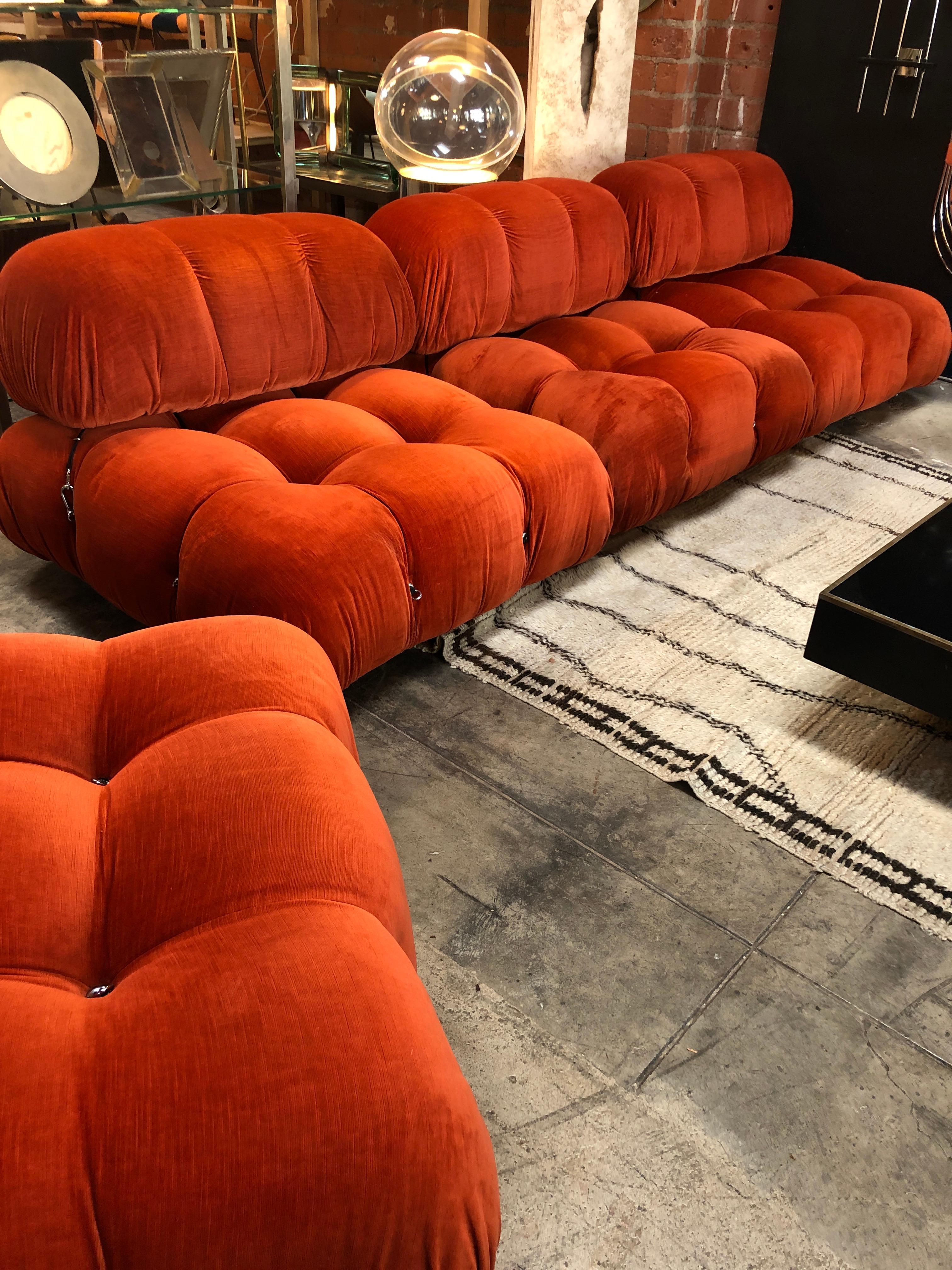 mario bellini sofa orange