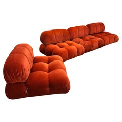 1970s Orange Camaleonda 4 Sectional Sofas by Mario Bellini, Italy