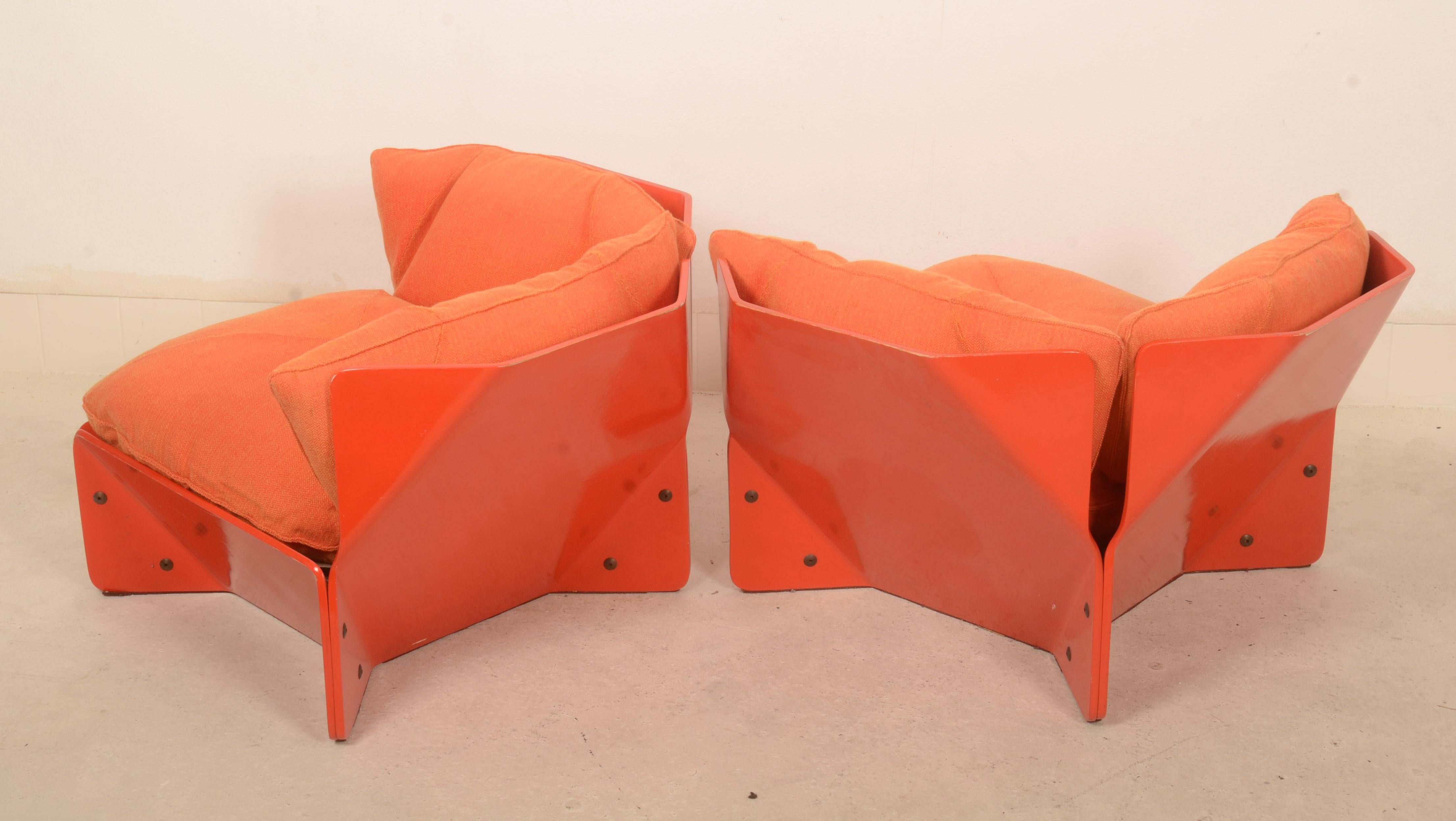 1970er Orange Christensen & Larsen Sofa oder Stühle im Angebot 2
