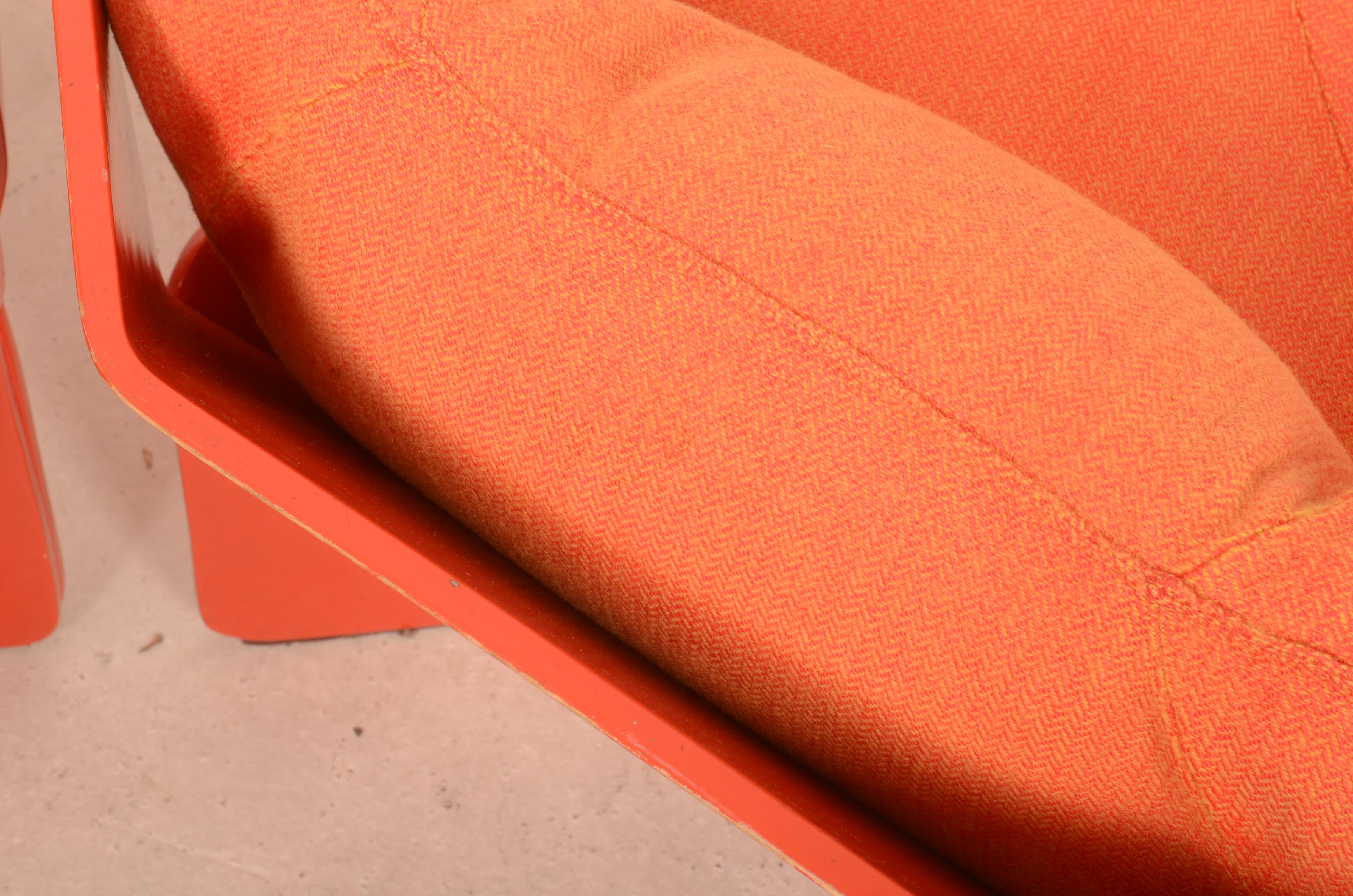 1970er Orange Christensen & Larsen Sofa oder Stühle im Angebot 4