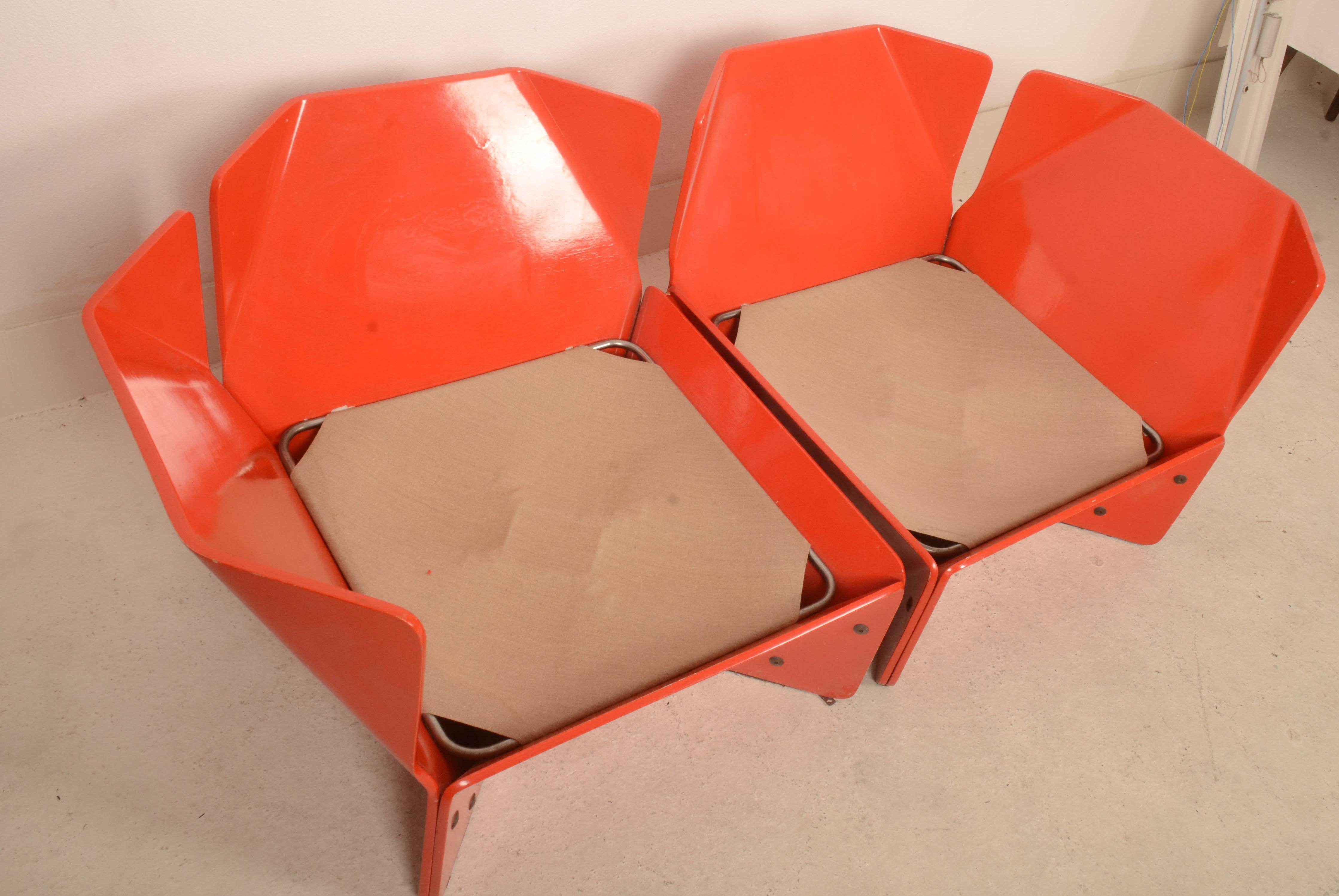 1970er Orange Christensen & Larsen Sofa oder Stühle im Angebot 10