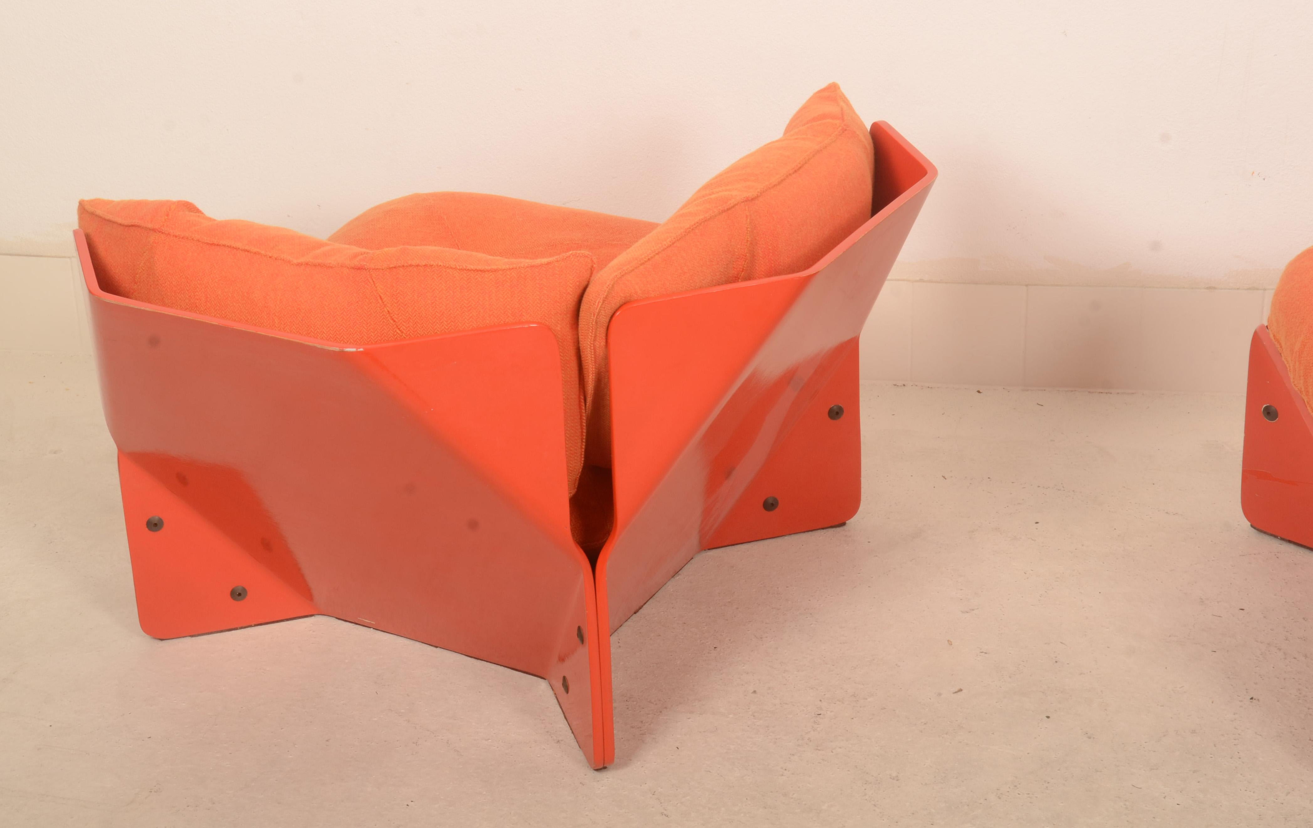 1970er Orange Christensen & Larsen Sofa oder Stühle im Angebot 1