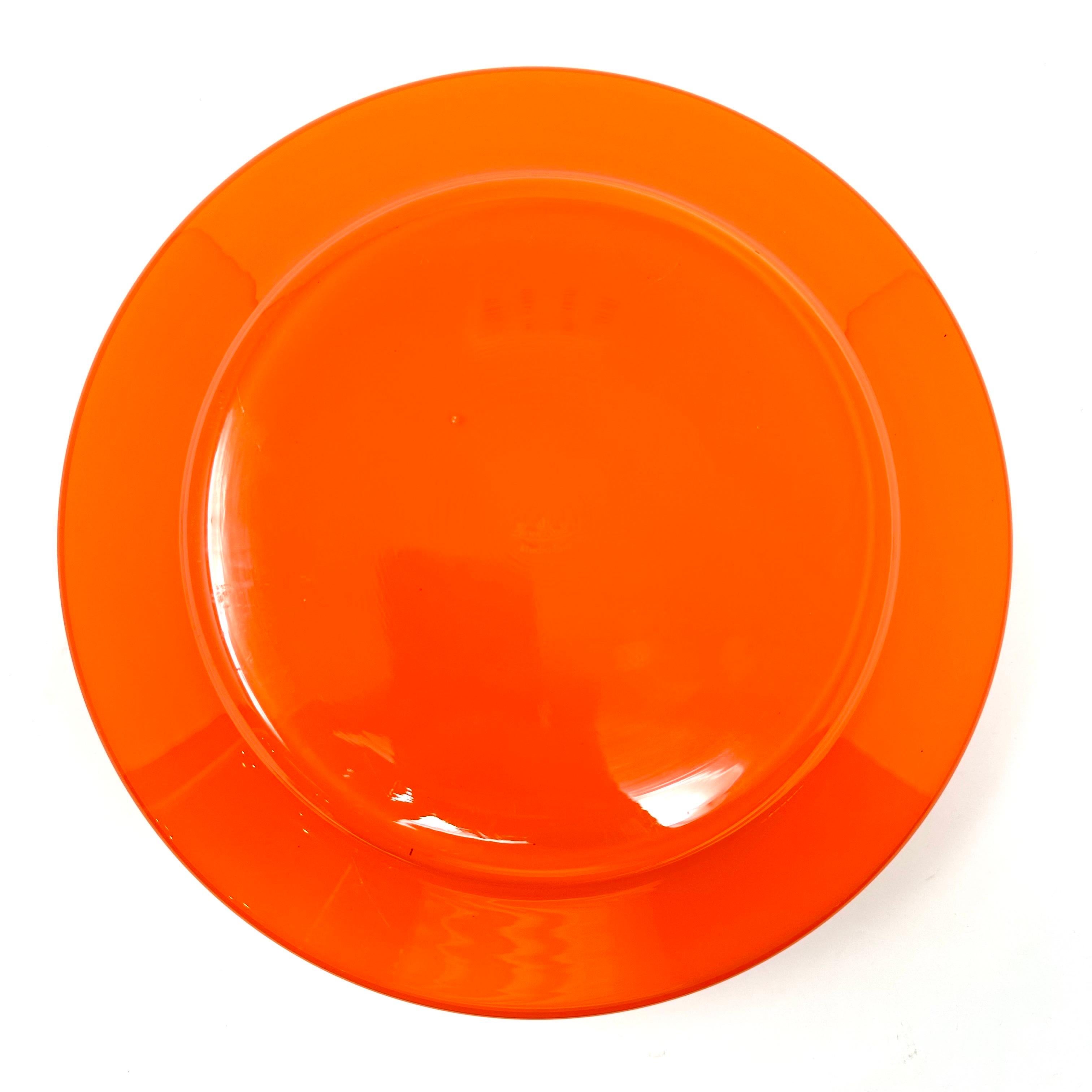 1970s Orange Glass 