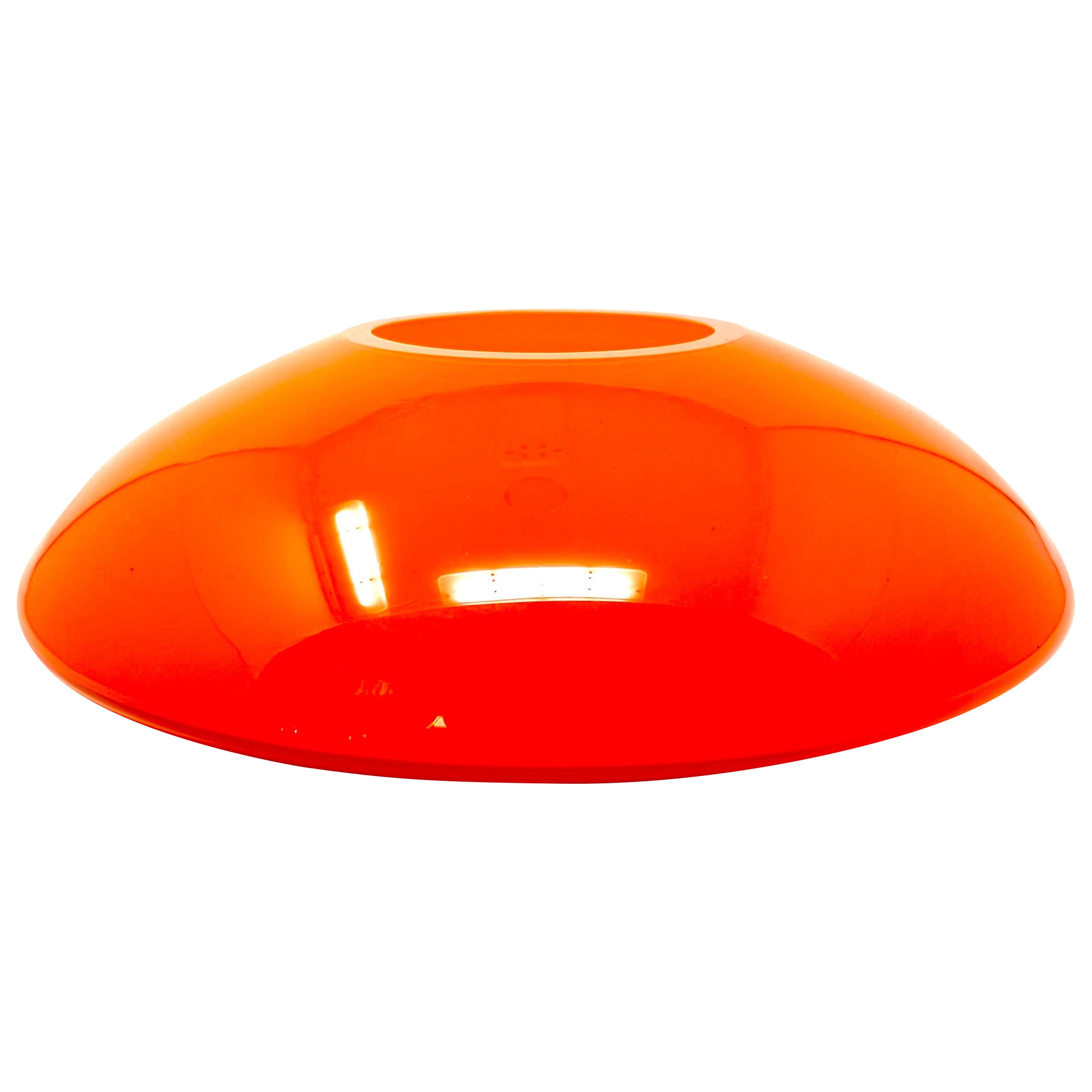 1970s Orange Glass "UFO" Vase by Walter Gropius for Rosenthal Studio