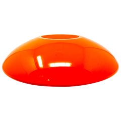 Vase "UFO" en verre orange des années 1970 par Walter Gropius pour Rosenthal Studio