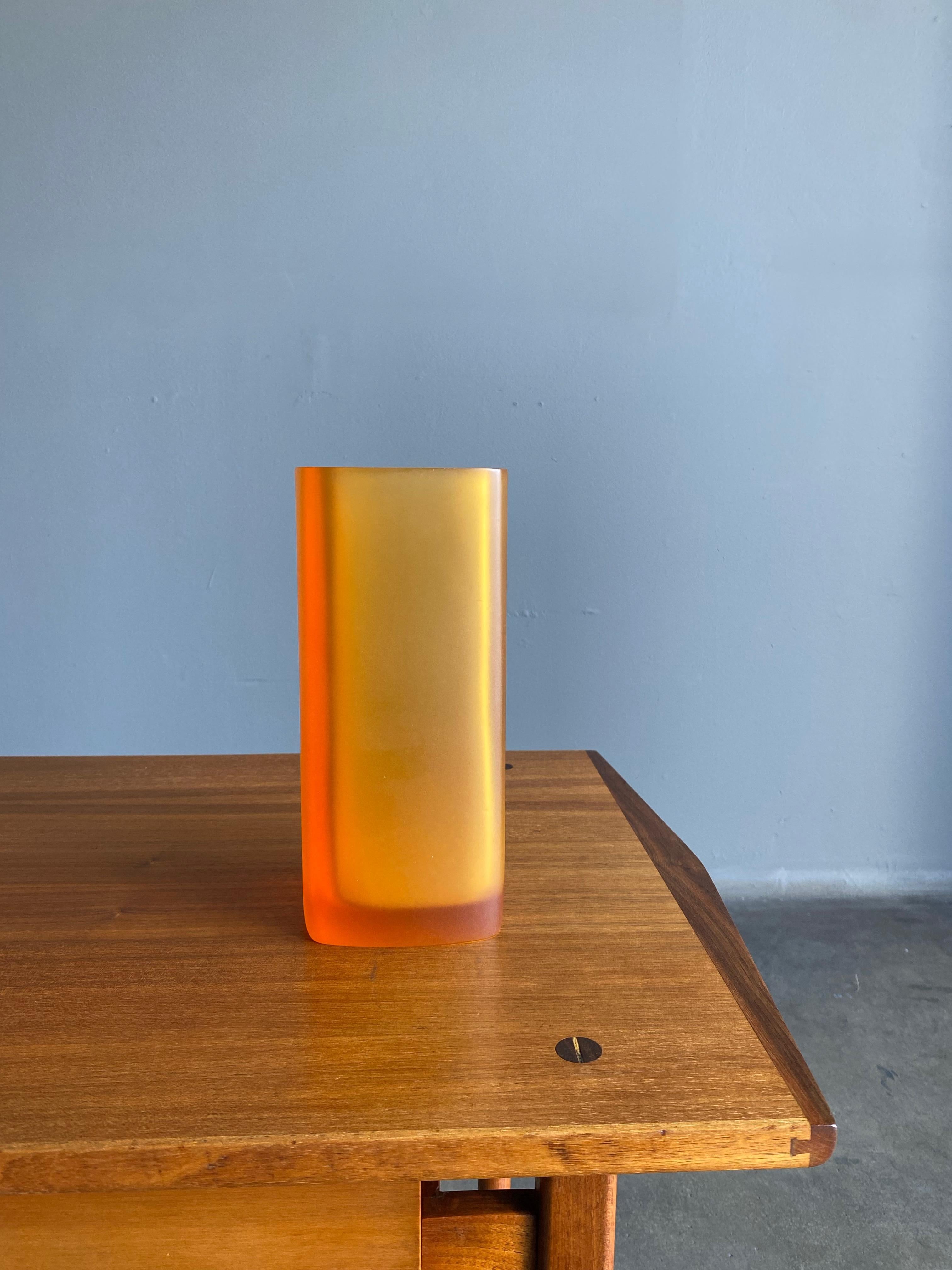 1970s Orange Plastic Vase For Sale 4