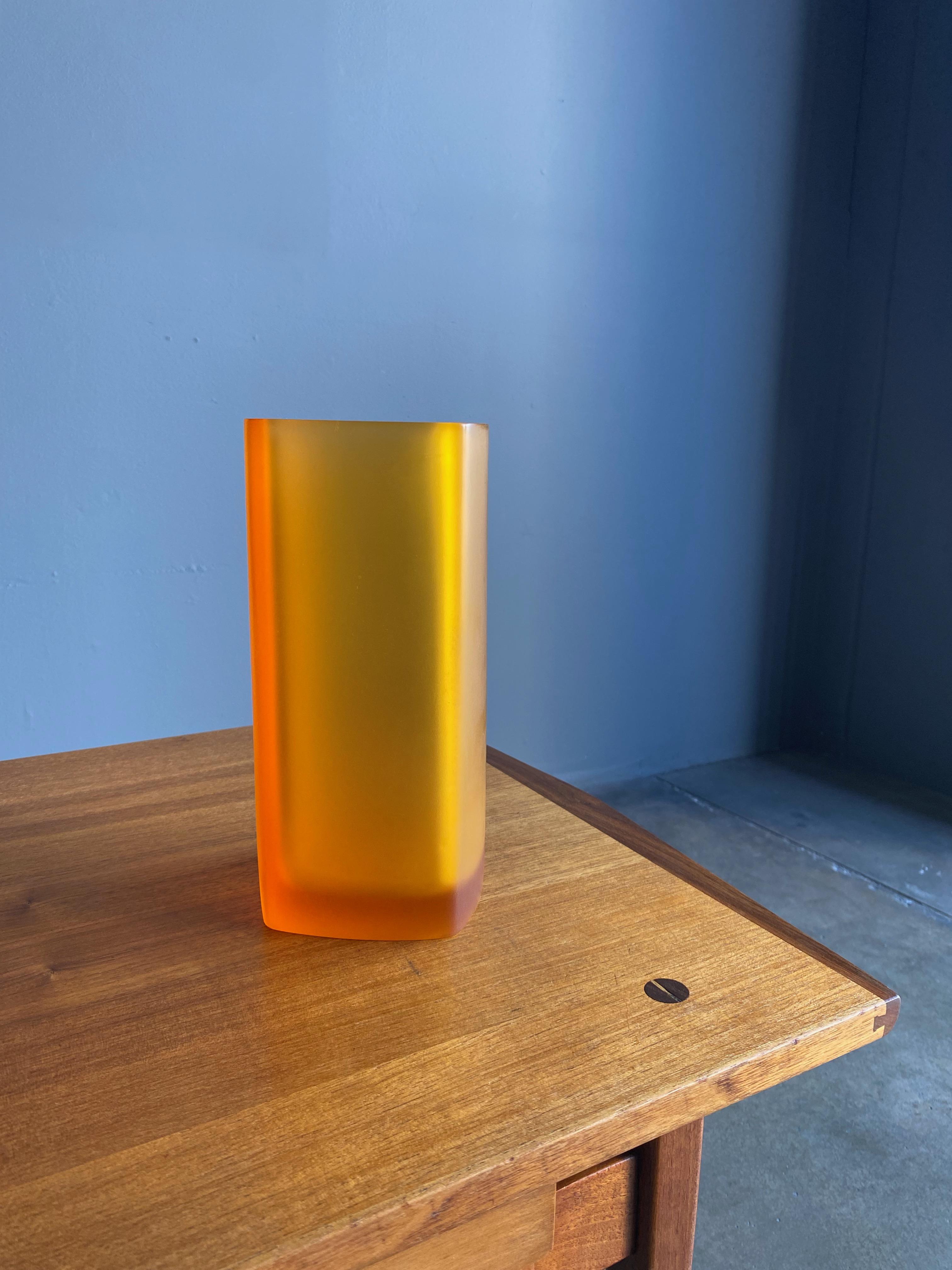 1970s Orange Plastic Vase For Sale 6
