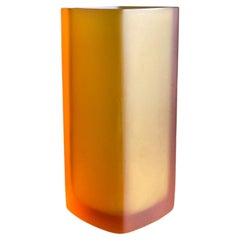 1970s Orange Plastic Vase