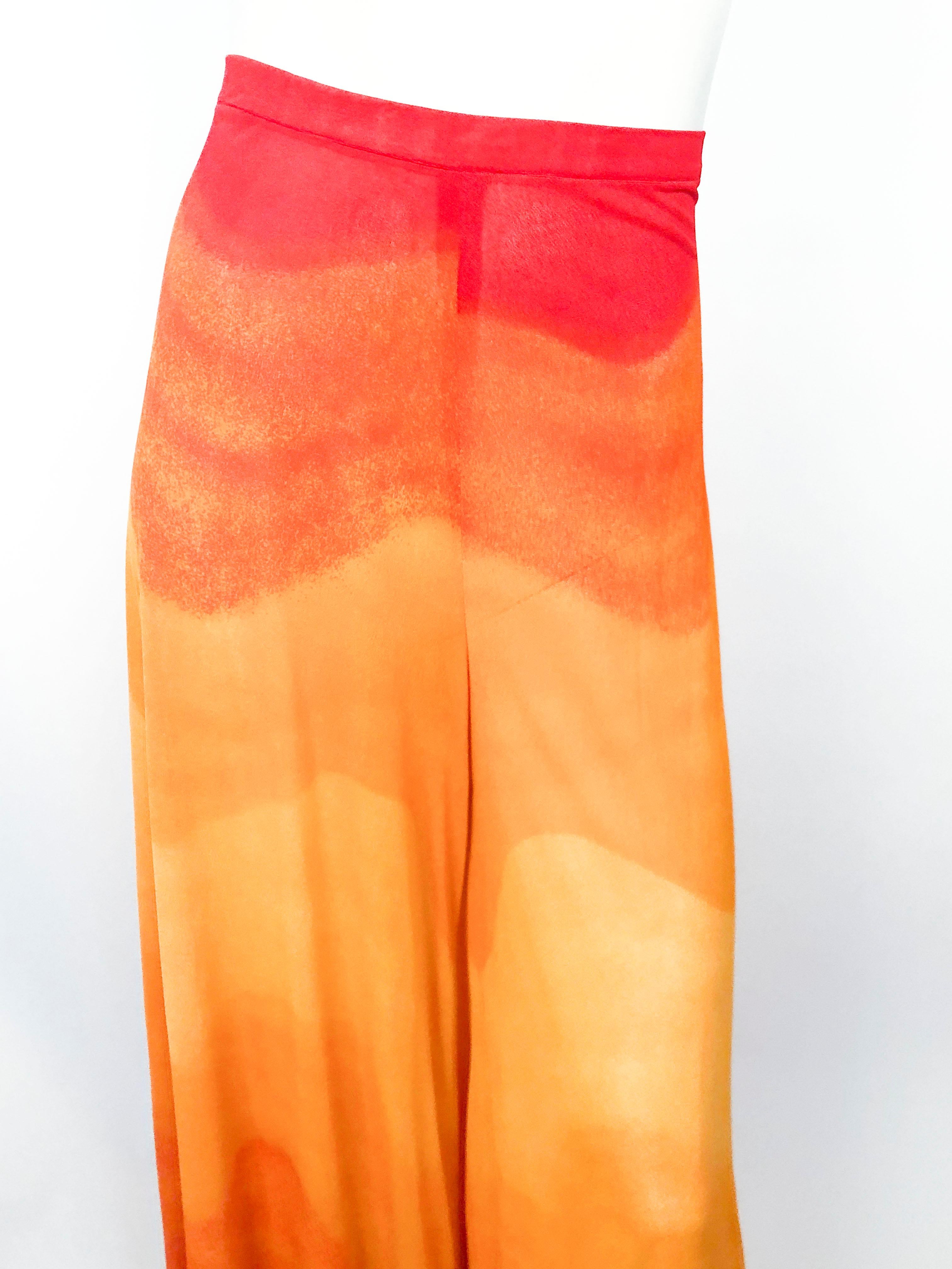1970s Orange Toned Wide Leg Pants  In Good Condition In San Francisco, CA