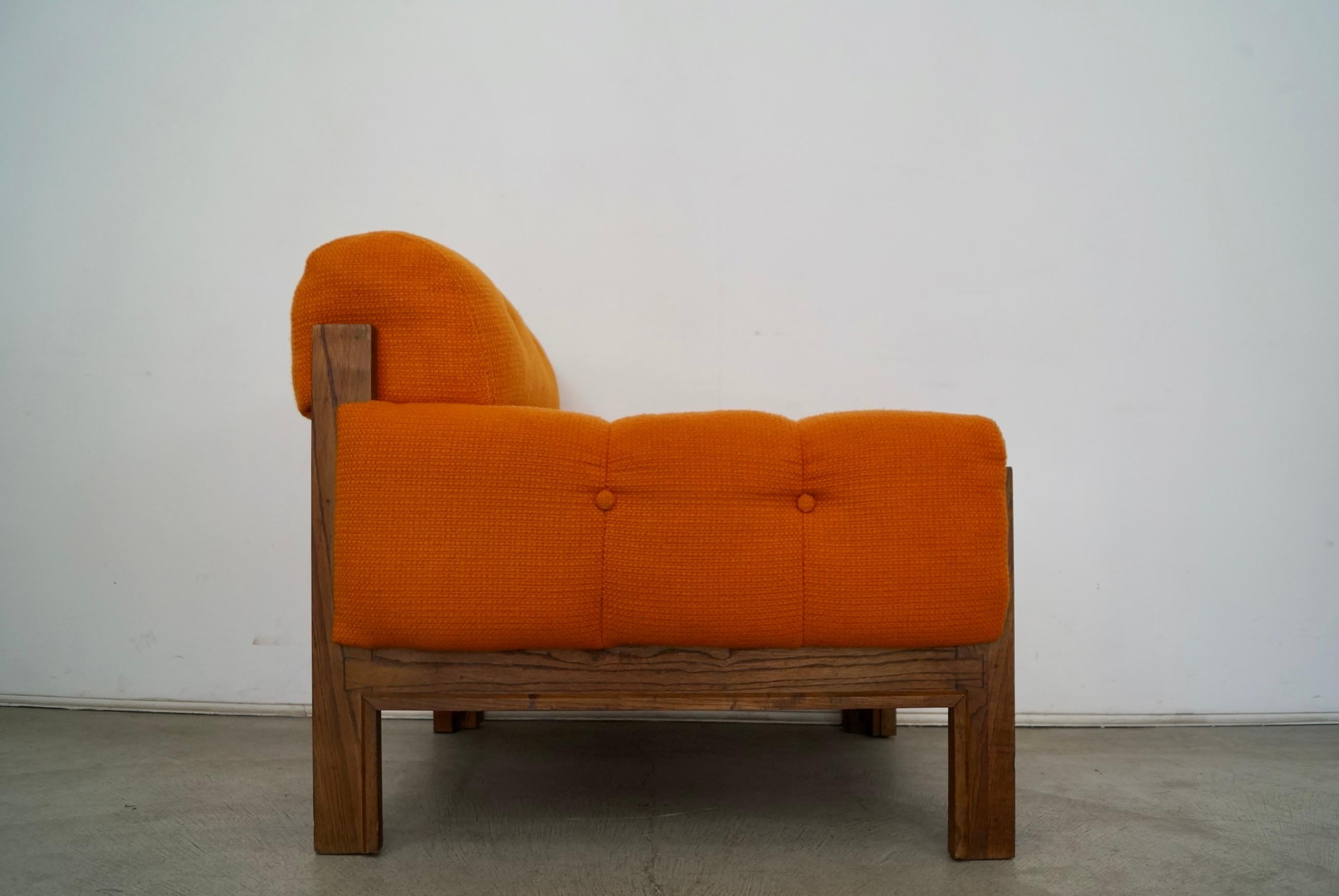 1970s Orange Tweed Lounge Chair 7