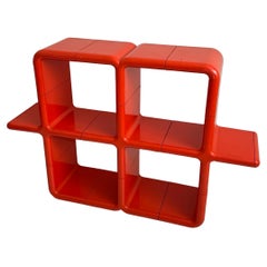 Étagère modulaire Umbo orange des années 1970