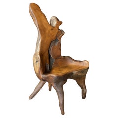 1970er Organic Modern Root Throne Chair