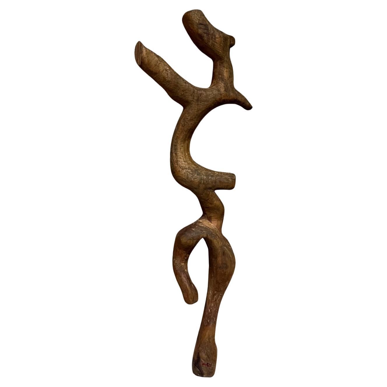 Escultura orgánica moderna de madera de los años 70