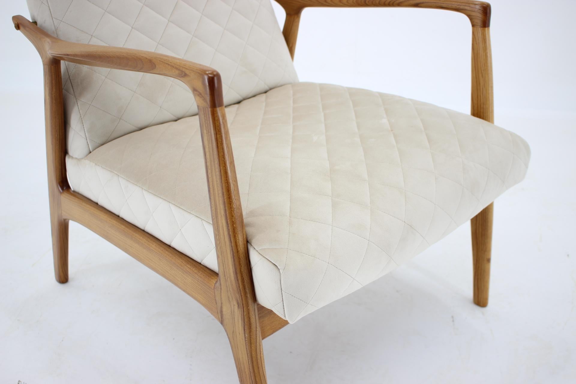 Late 20th Century 1970s Organic Oak Armchair, Czechoslovakia For Sale