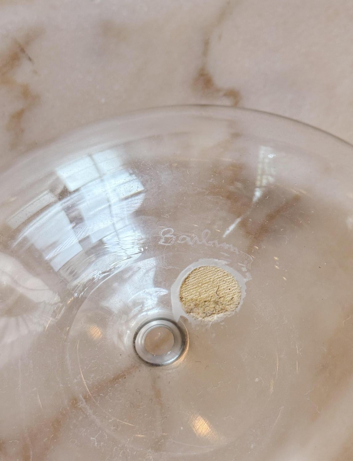 1970s Organic Signed Alfredo Barbini Murano Glass Bowl In Good Condition For Sale In Florence, Tuscany