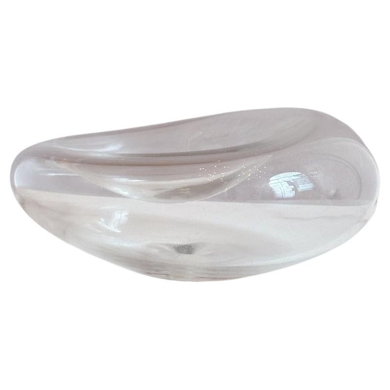 Cuenco de cristal de Murano orgánico de los años 70 firmado por Alfredo Barbini