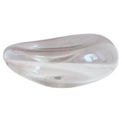1970s Organic Signed Alfredo Barbini Murano Glass Bowl