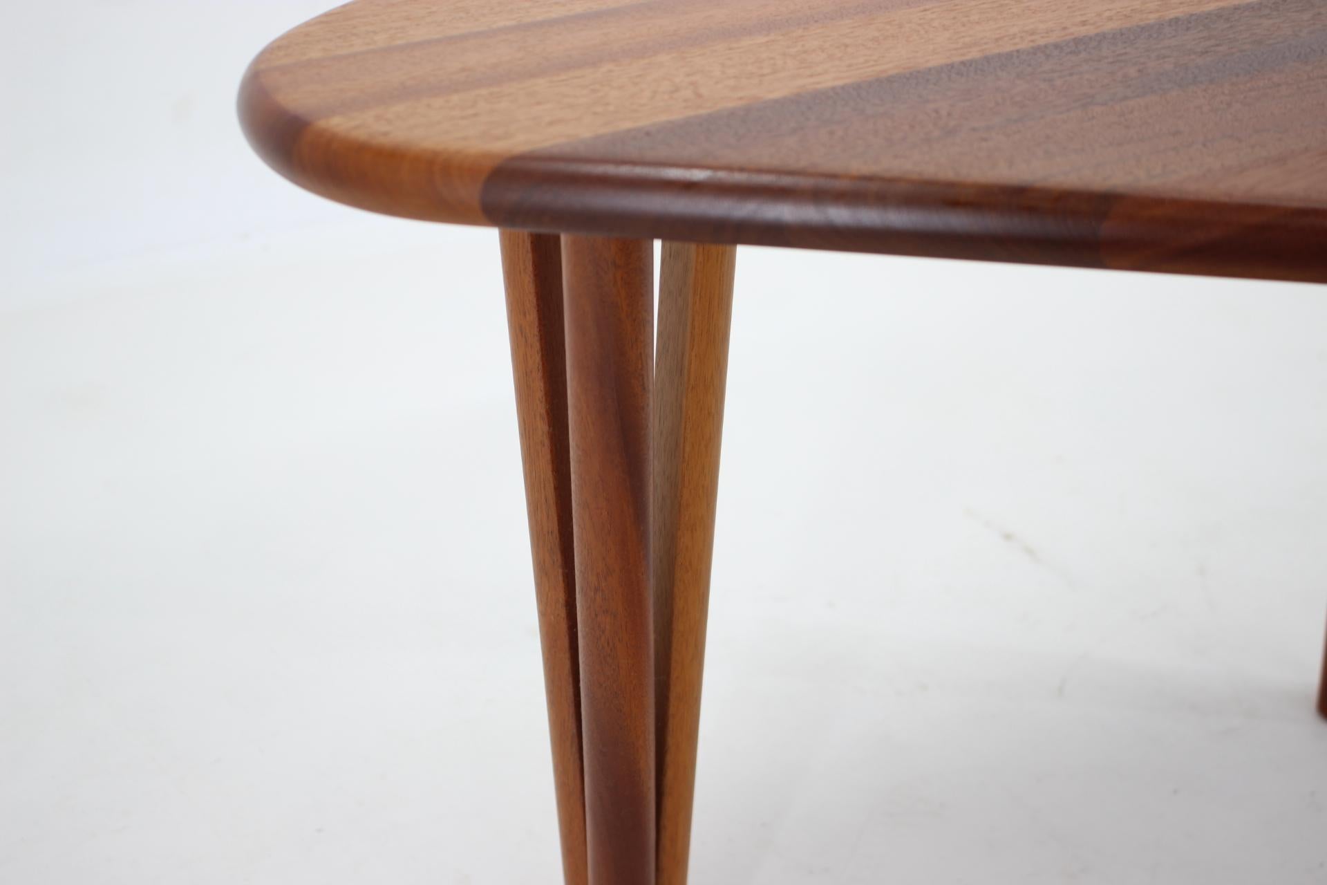 Late 20th Century 1970s Organic Solid Teak Coffee Table, Denmark For Sale