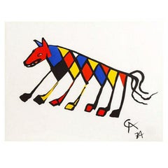 1970s Original Astonishing Alexander Calder "Beastie" Lithograph