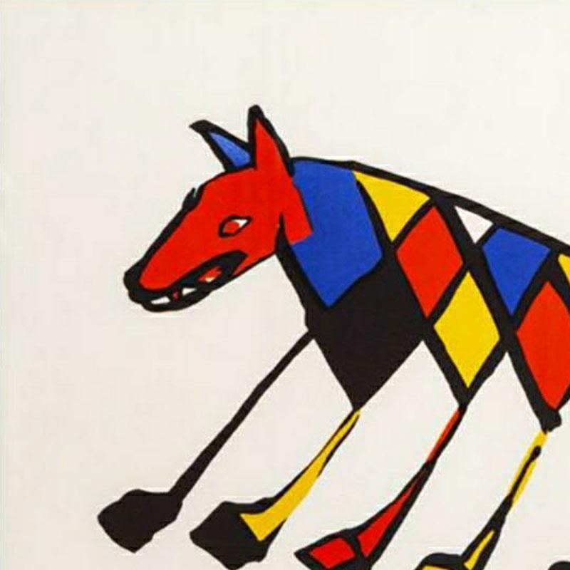 Original erstaunliche Alexander Calder „Beastie“ Lithographie, 1970er Jahre (Moderne der Mitte des Jahrhunderts) im Angebot