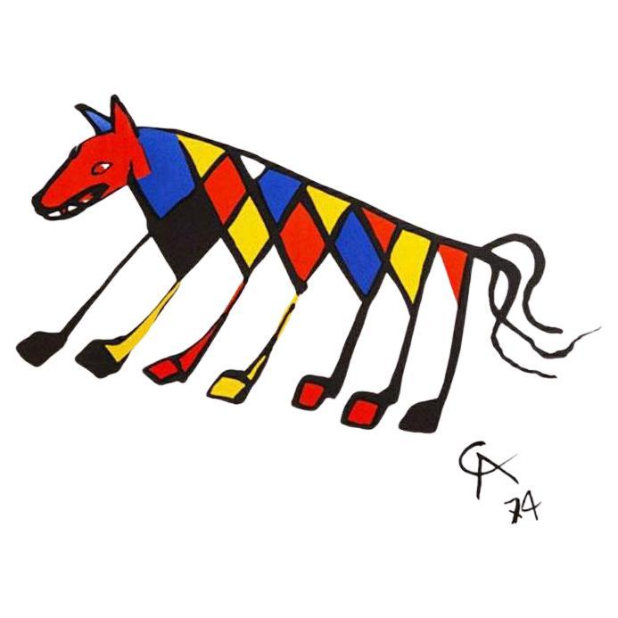 Litografia originale di Alexander Calder "Beastie" degli anni '70