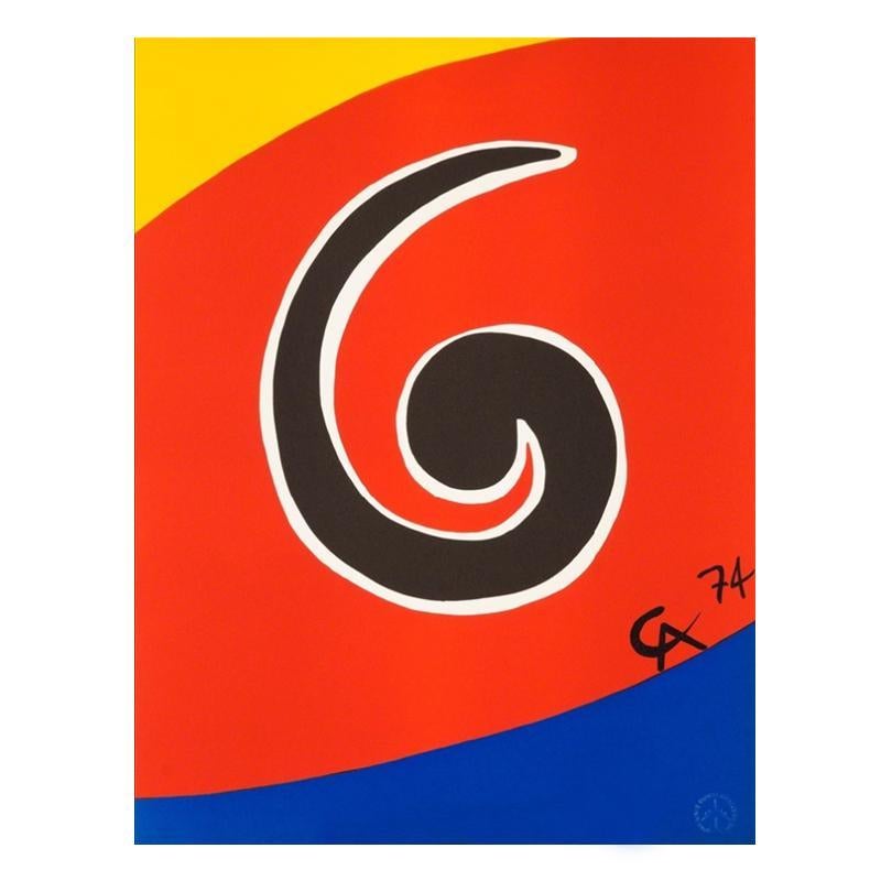 1970 Original étonnant Litographe Alexander Calder appelé 