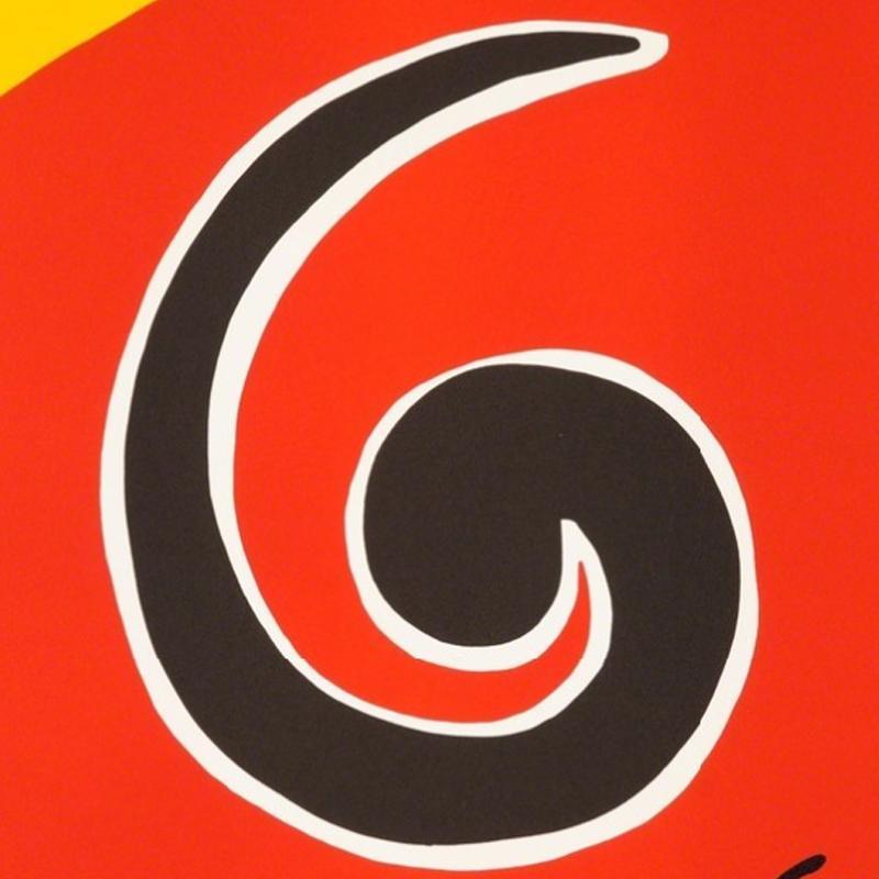 Étonnante lithographie originale d'Alexander Calder « Swirl » des années 1970 Excellent état - En vente à Milano, IT