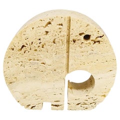 1970s Original Big Travertine Elephant Sculpture by Enzo Mari for F.lli Mannelli
