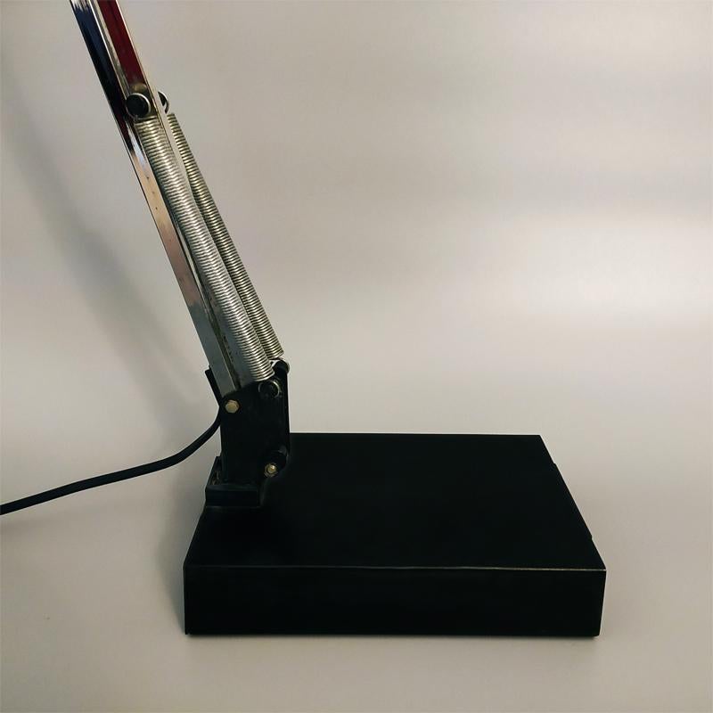 1970s Original Black Gorgeous Architect Table Lamp by Arteluce. Made in Italy For Sale 3