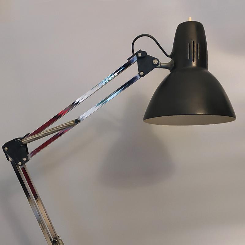 1970s Original Black Gorgeous Architect Table Lamp by Arteluce. Made in Italy For Sale 2