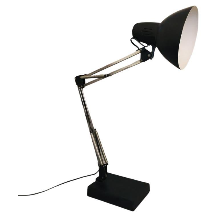 Lampe de bureau originale noire « Gorgeous Architect » des années 1970 par Arteluce. Fabriquée en Italie