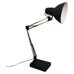 1970s Original Black Gorgeous Architect Table Lamp by Arteluce. Made in Italy