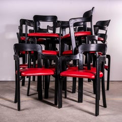 Fauteuils tapissés ébénisés Bruno Rey des années 1970, petit stock disponible