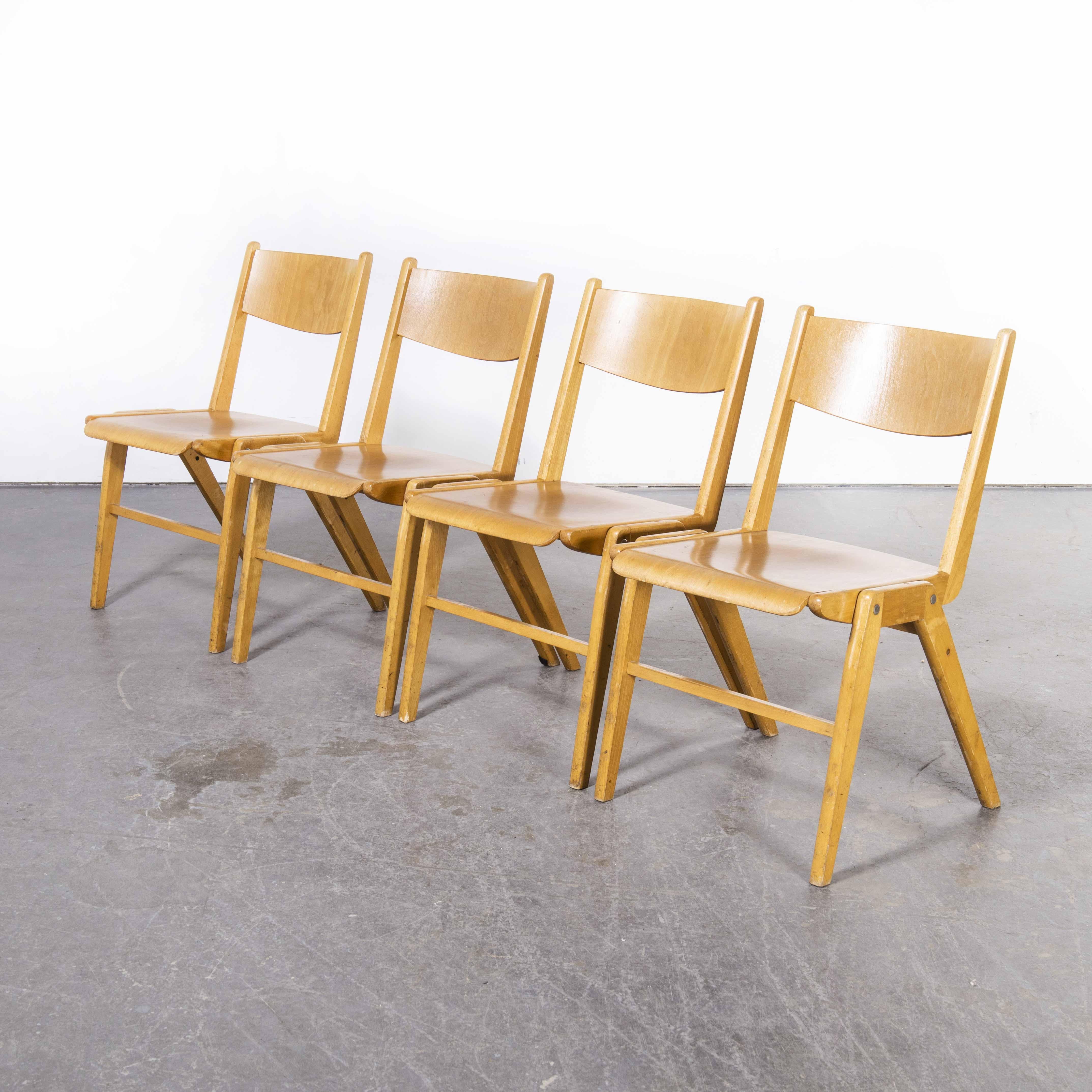 1970’s Original Casala stacking dining chair – set of four
1970’s Original Casala stacking dining chair – set of four. Casala is one of Germany’s best known furniture producers still producing to this day. This is one of their models in production