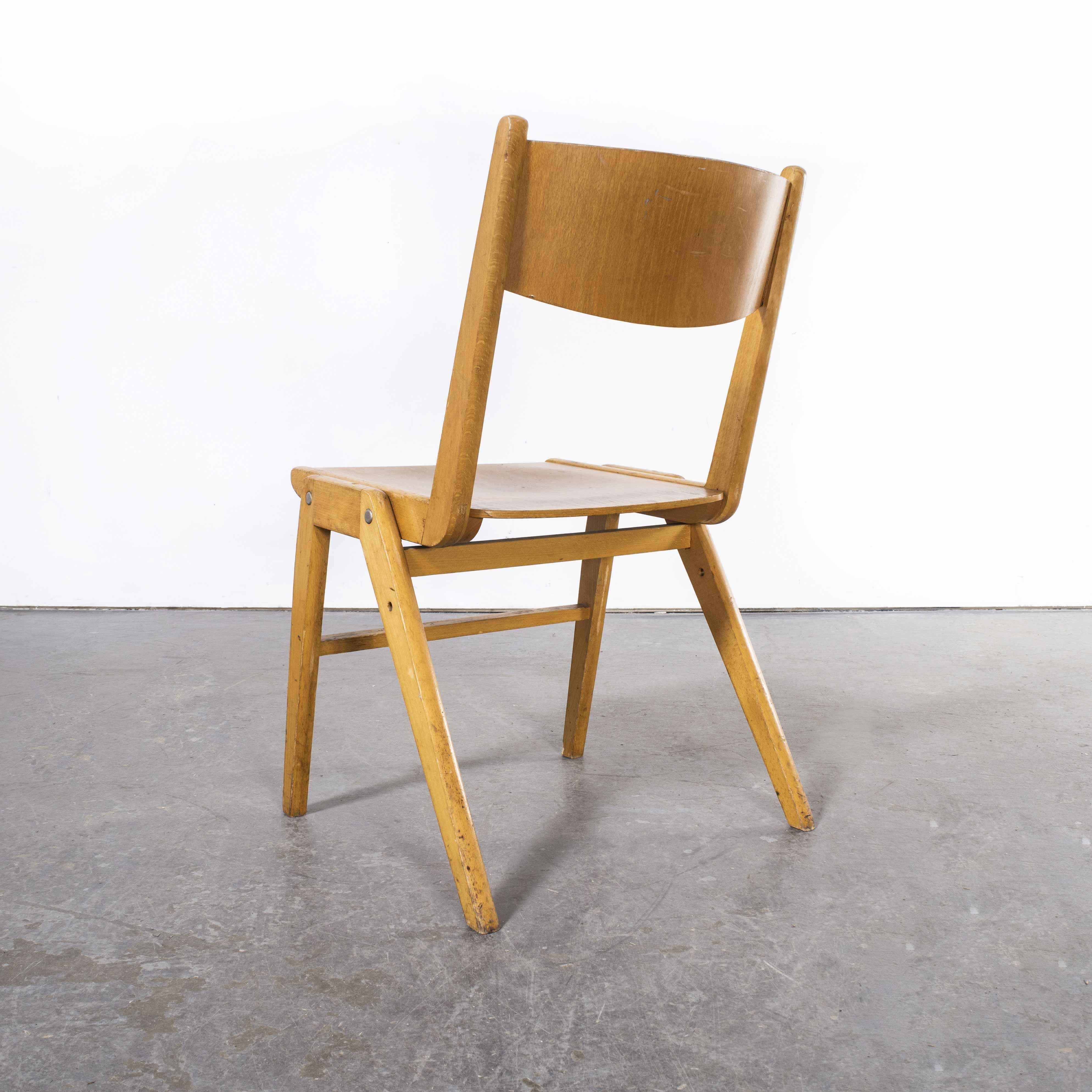German 1970's Original Casala Stacking Dining Chair, Set of Four