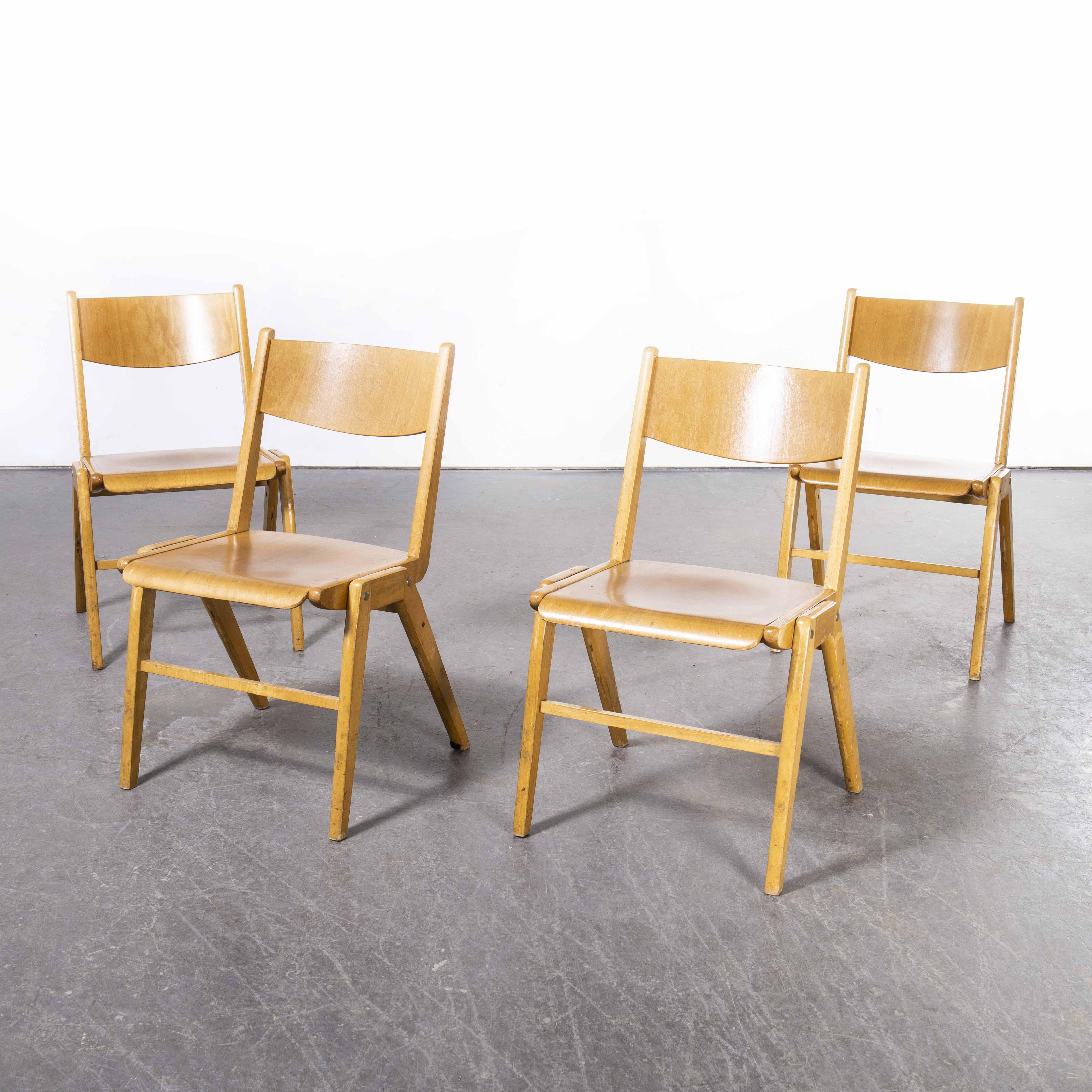 1970's Original Casala Stacking Dining Chair, Set of Four 1