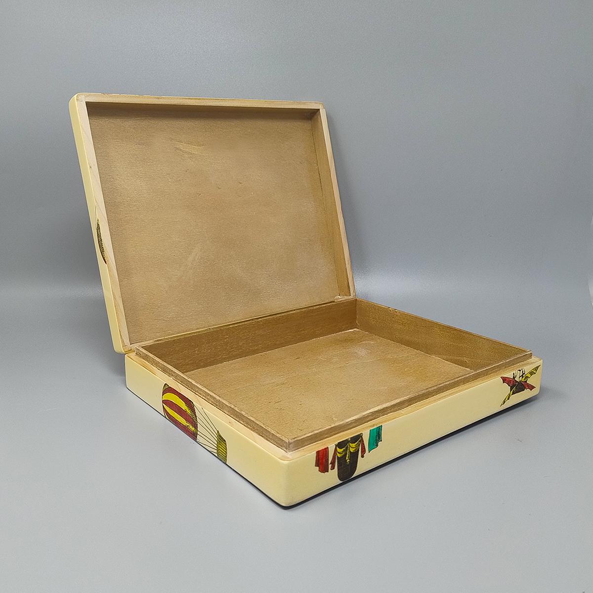 Wood 1970s Original Gorgeous Box by Piero Fornasetti. Made in Italy