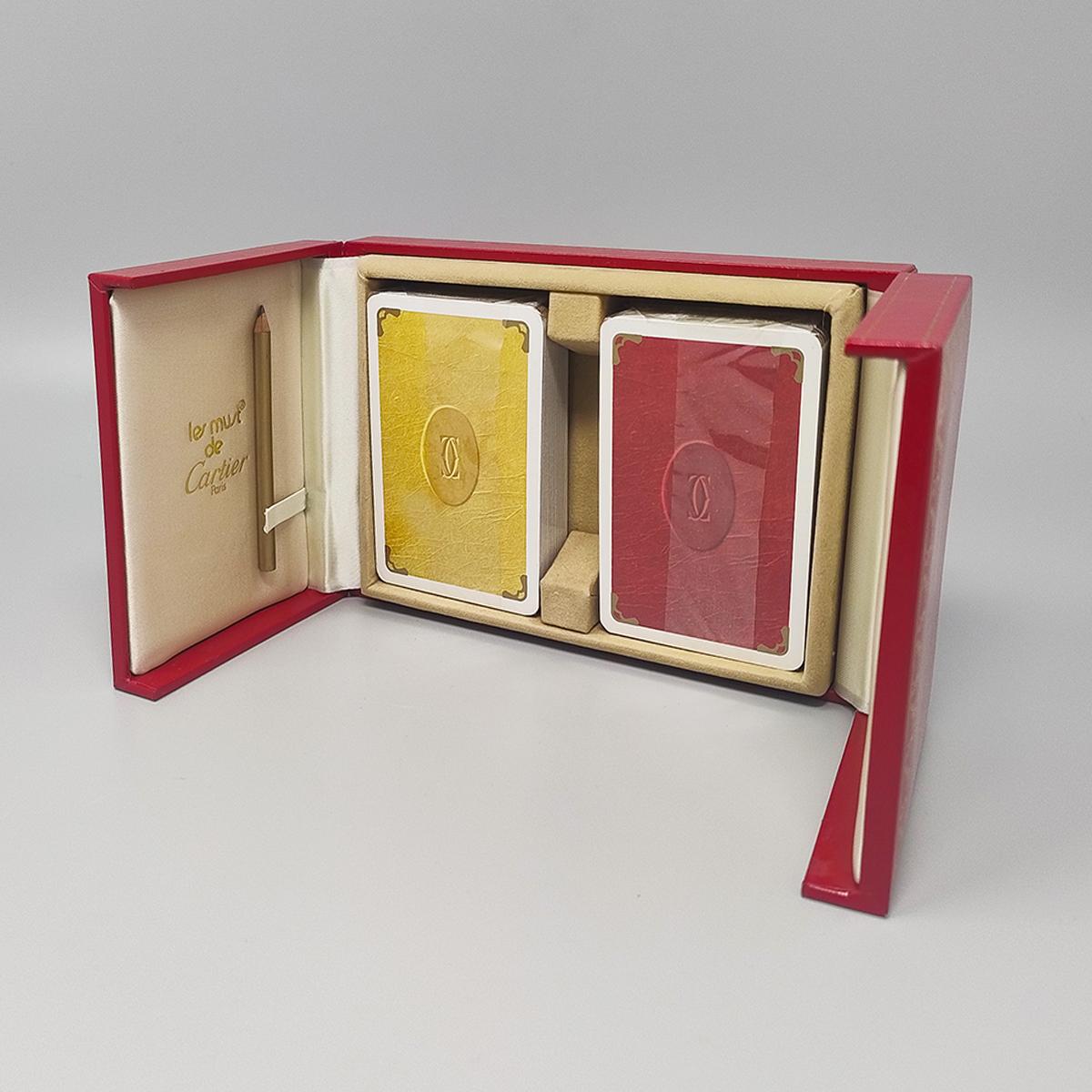 1970s Original Gorgeous Playing Cards Box by Cartier in Excellent condition. (Französisch) im Angebot