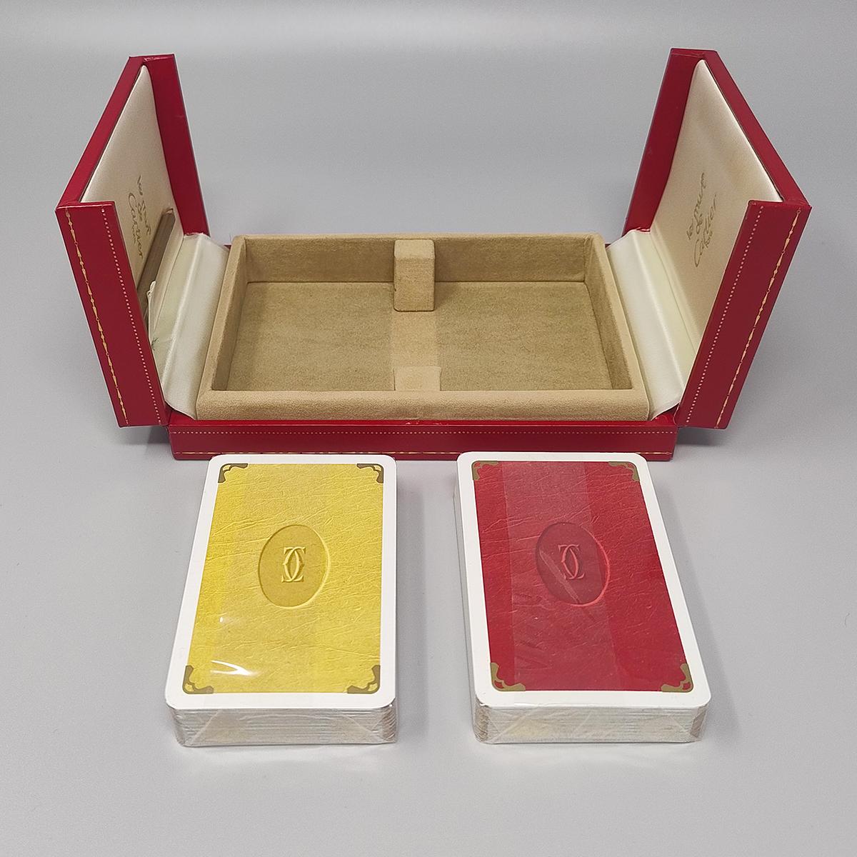 1970s Original Gorgeous Playing Cards Box by Cartier in Excellent condition. im Zustand „Hervorragend“ im Angebot in Milano, IT
