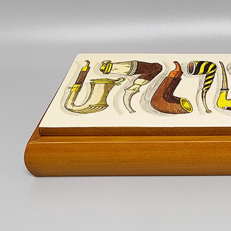 Superbe boîte à cartes de jeu originale de Piero Fornasetti des années 1980 en vente 5