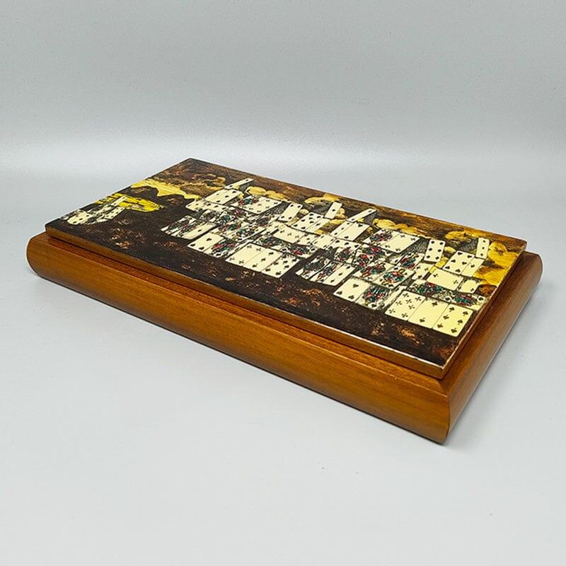 Mid-Century Modern 1970s Original Gorgeous Playing Cards Box by Piero Fornasetti For Sale