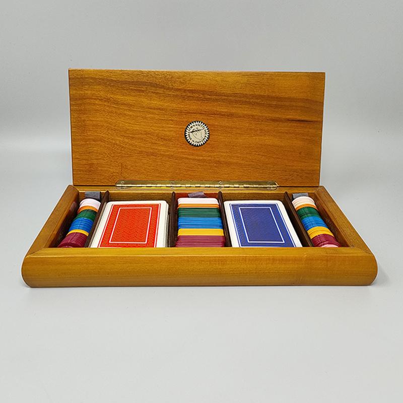 Late 20th Century 1980s Original Gorgeous Playing Cards Box by Piero Fornasetti For Sale