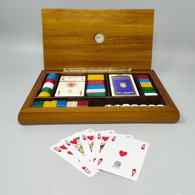 Late 20th Century 1970s Original Gorgeous Playing Cards Box by Piero Fornasetti  For Sale