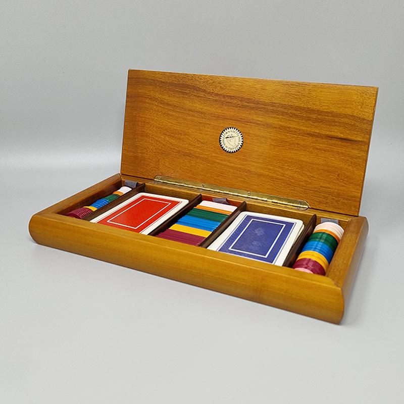Superbe boîte à cartes de jeu originale de Piero Fornasetti des années 1980 en vente 1