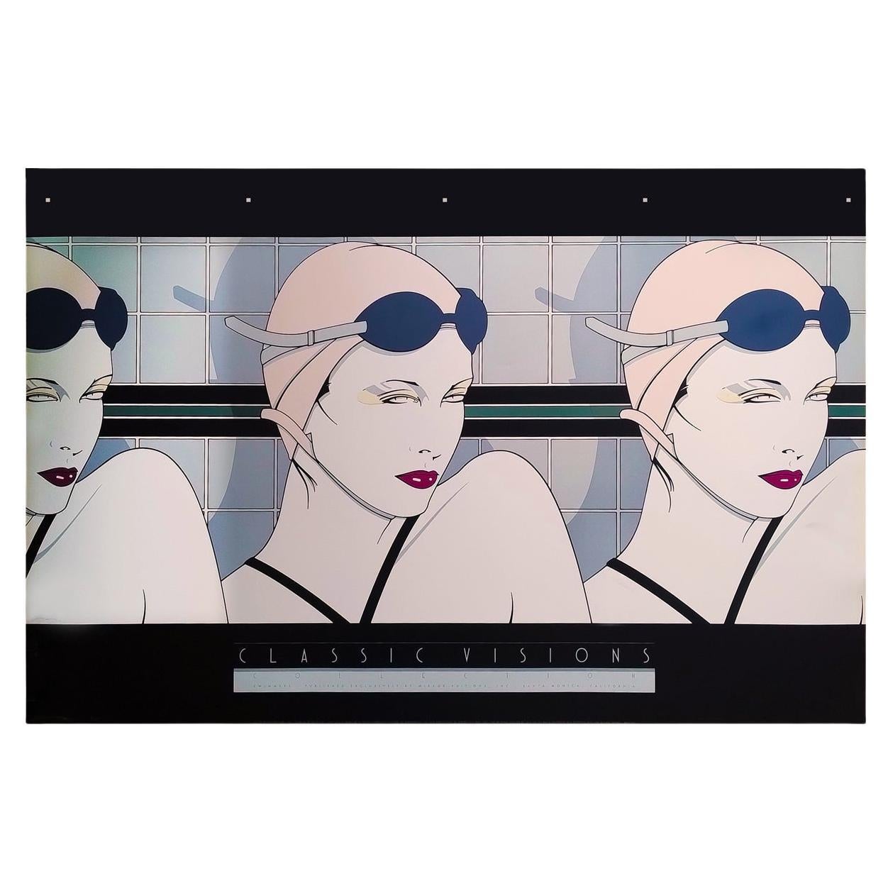 1970s Original Gorgeous Rare Patrick Nagel "Swimmers" Litografía.